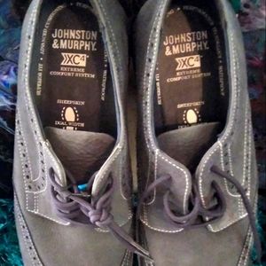 WINGTIP MEN'S SHOES 11.5 GRAY JOHNSTON MURPHY